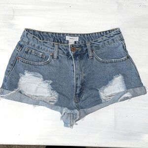 Forever 21 distressed high rise shorts women’s size 27